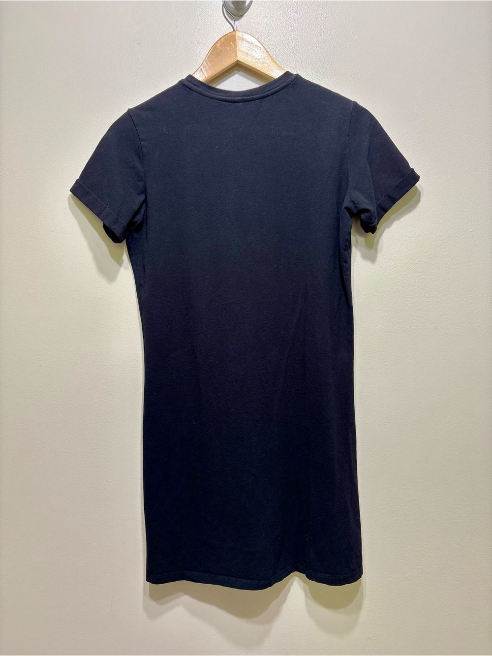 Lazypants Black T-Shirt Mini Dress Seagull Logo Soft Stretch Women’s XS - Picture 4 of 7